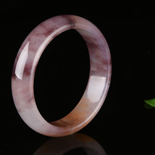 Hetian Gold Silk Jade Bracelet Violet Natural Gobi Women's