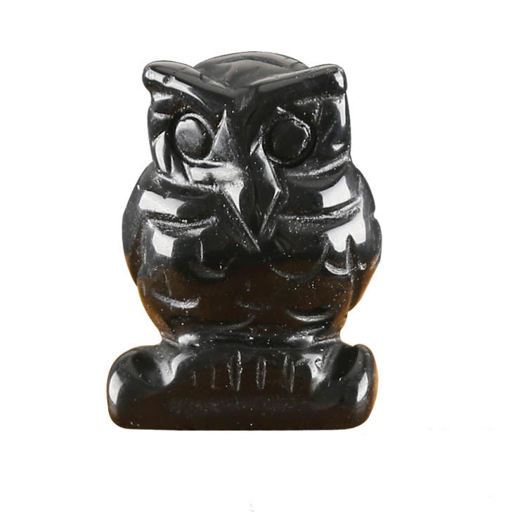 Crystal Owl Jade Crafts Desktop Decoration Living Room Chinese