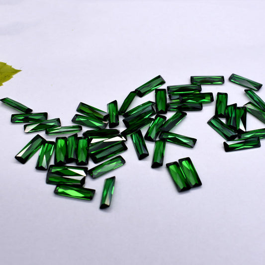 Emerald Gemstone And Loose Long Rectangular Stone