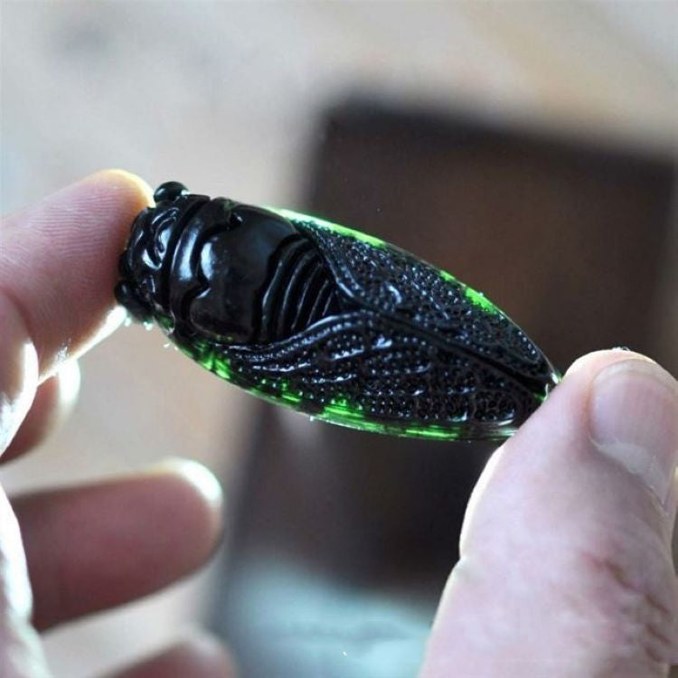 A Living Magnetic Ink Jade Pendant Necklace Serpentine