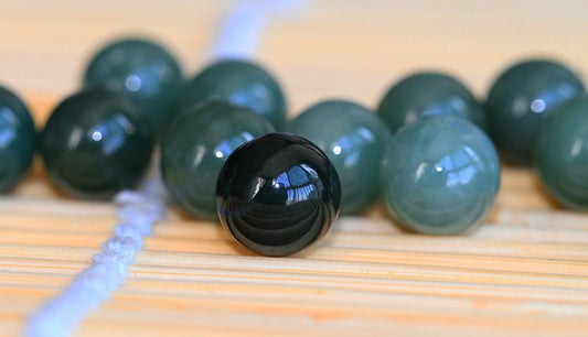 Jade Beads Diy Jewelry Ice Seed Hand Oil Blue