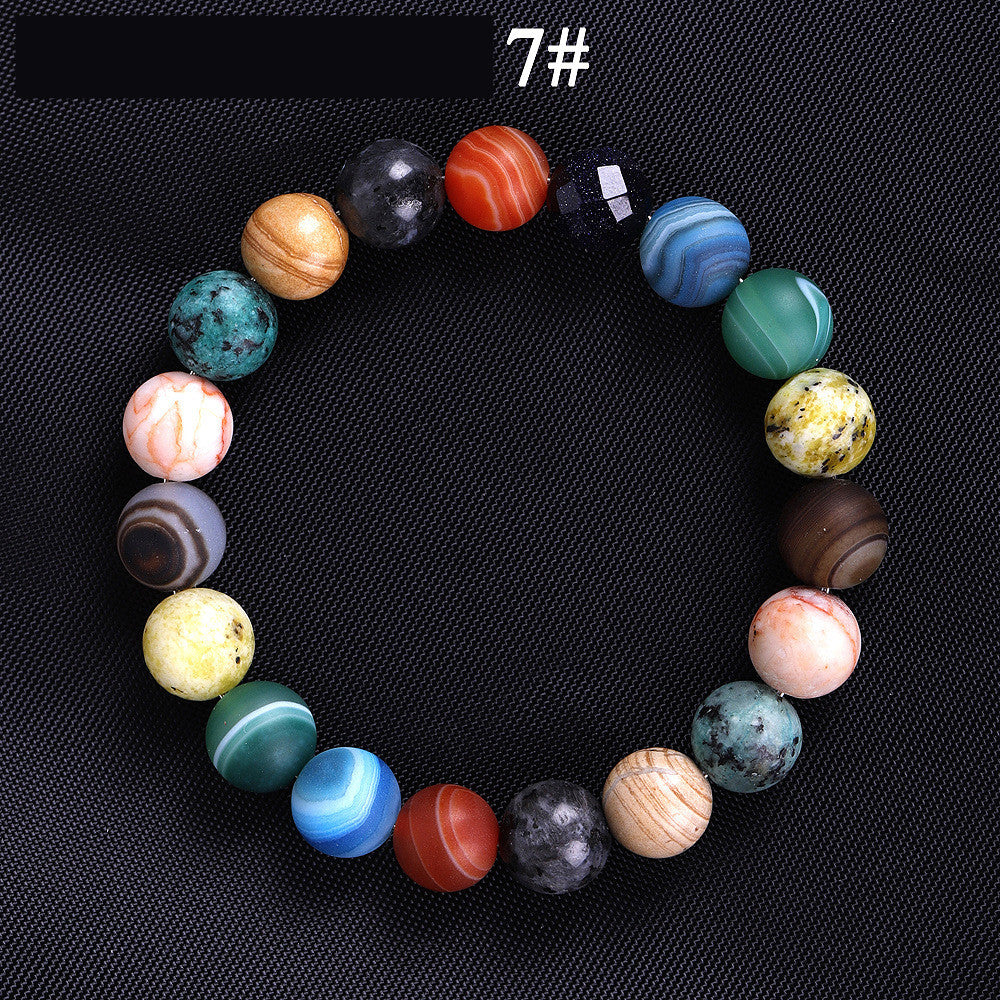 Solar System Eight Stone Planet Bracelet Planets Natural Stone Mala Bead