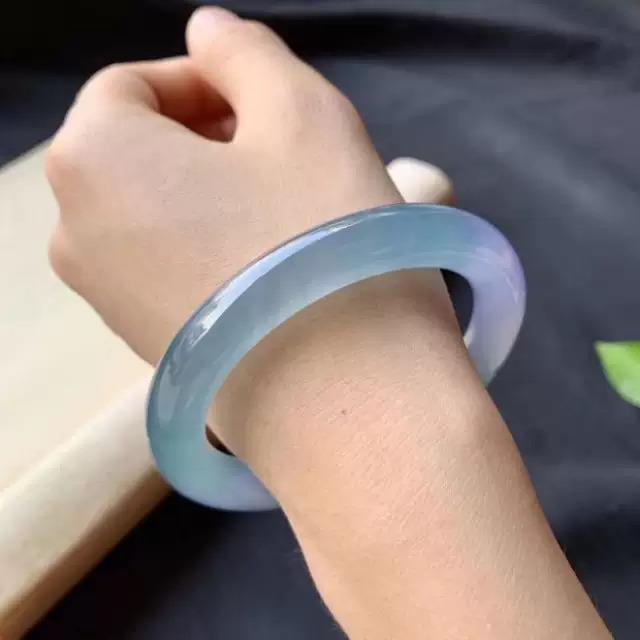 Women's Jade Jade Bracelet Ice-like Floating Flowers Jade Violet Bracelet