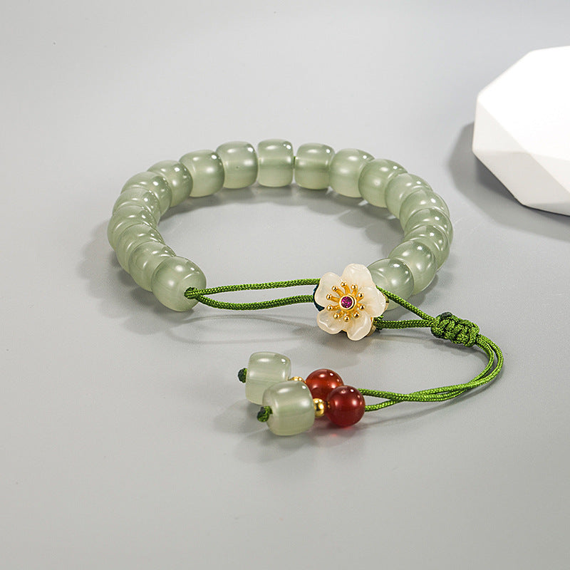 Fashion Hetian Jade Weaving Bracelet Girl