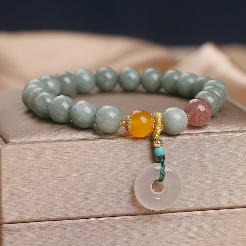 Burma Jade Crystal Peace Buckle Bracelet