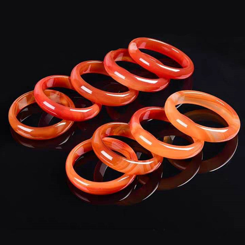 Patterned Ice Chalcedony Crystal Bracelet Jade Jade