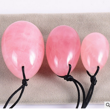 Three-piece Natural Jade Powder Crystal Pussy Egg Set