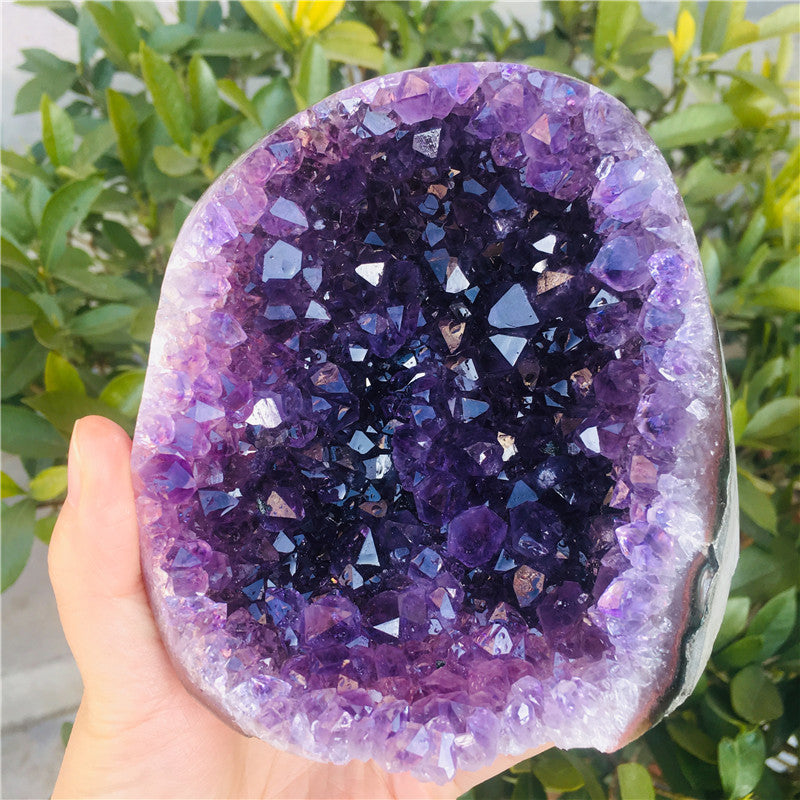 Natural Ametista Amethyst Geode Quartz Cluster Crystal