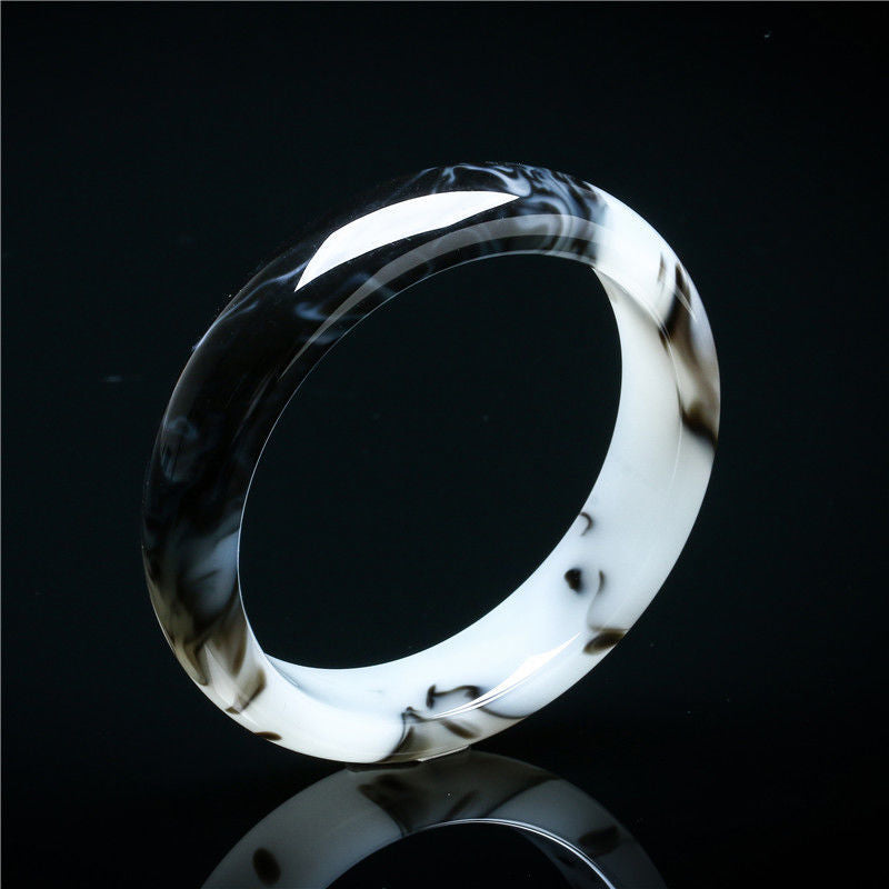 Hetian Jade Blue And White Bracelet For Women