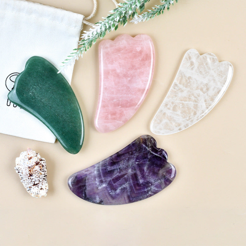 Jade Sheep Horn Facial Massage Scraping Tablets