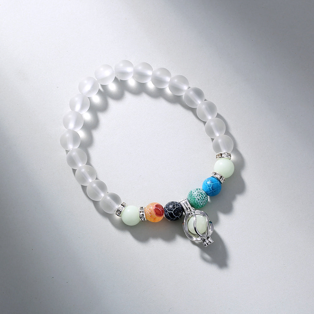 Glass Beads Natural Stone Luminous Cyclone Bracelet