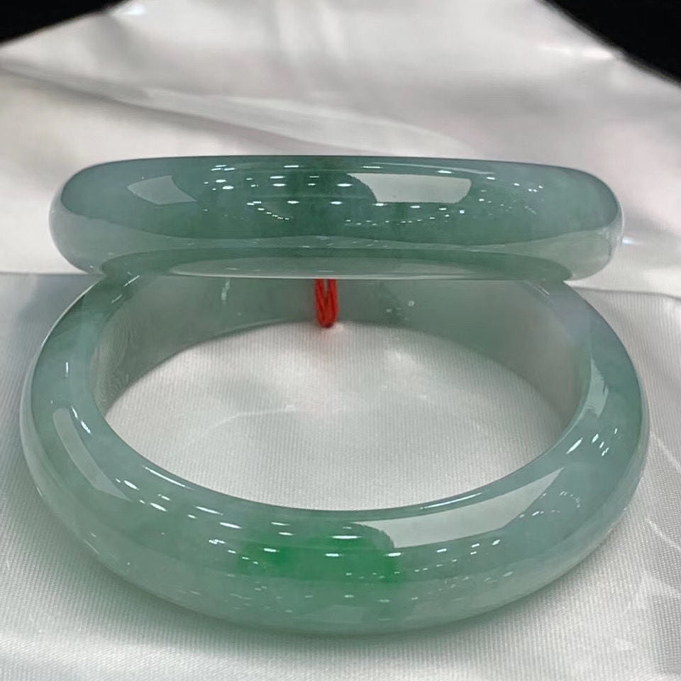 Natural Icy Ice Waxy Kinds Oil Green Jade Bracelet Jade