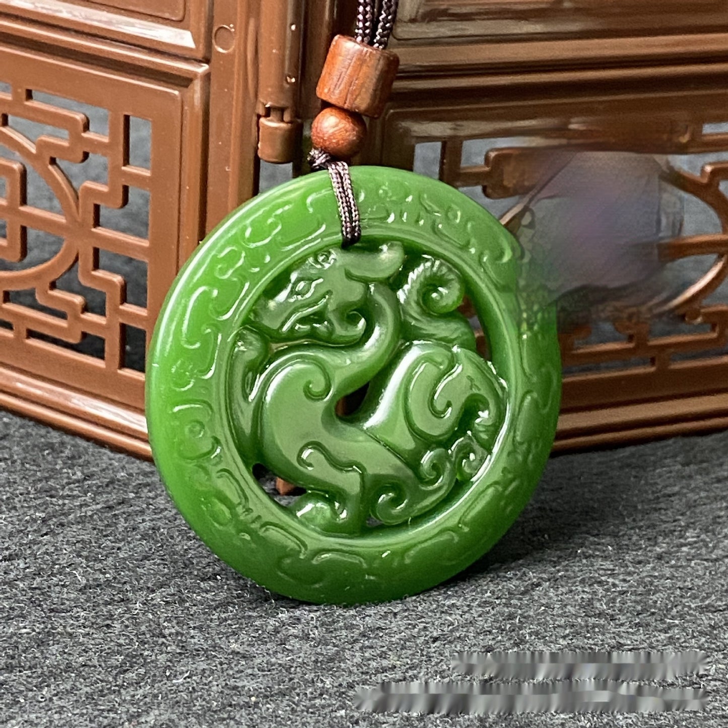 Hotan Jade Antique Dragon Carved Pendant