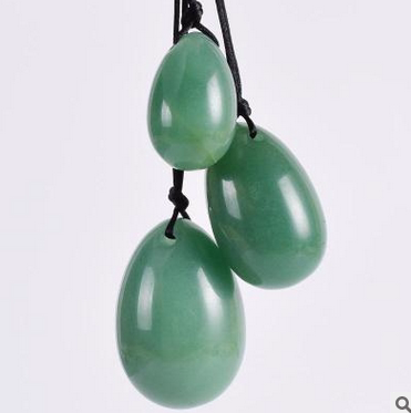 Three-piece Natural Jade Powder Crystal Pussy Egg Set