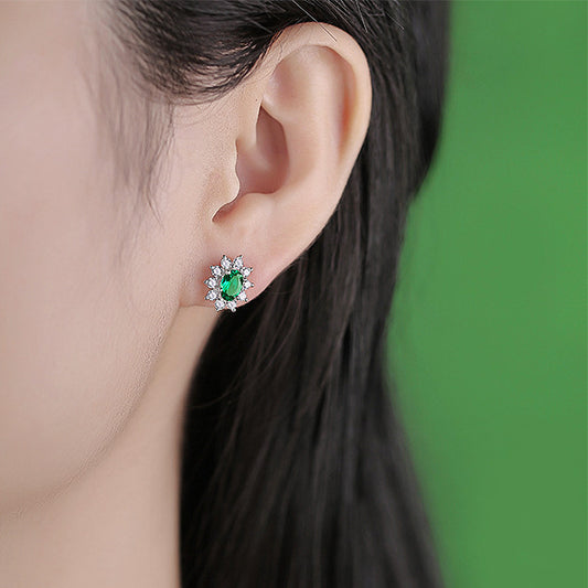 Women Minority Design Jewelry S925 Silver Stud Earrings