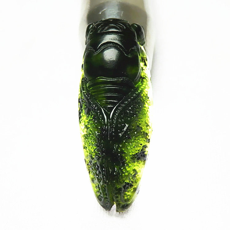 A Living Magnetic Ink Jade Pendant Necklace Serpentine