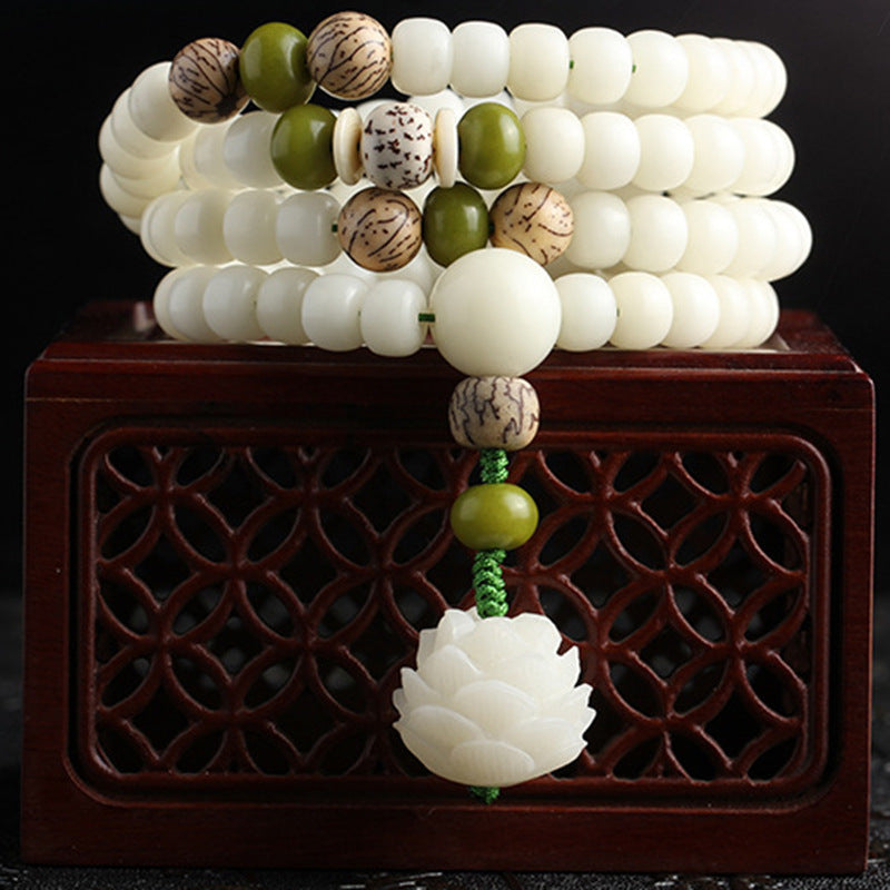 White Jade Bodhi Bracelet Women Bracelet