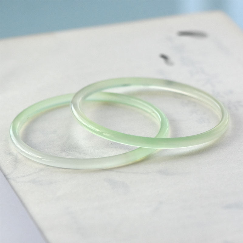 Women's Iced Apple Green Jade Bracelet