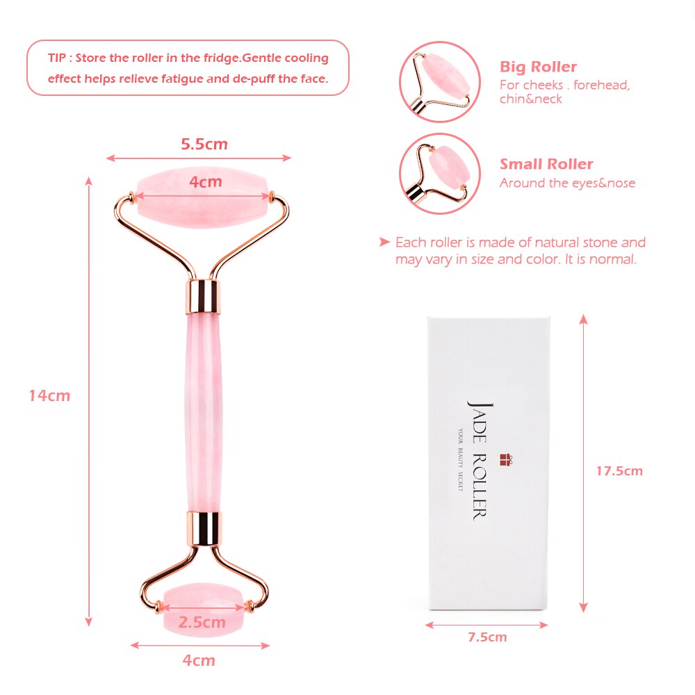 Mute Rose Quartz Facial Jade Roller