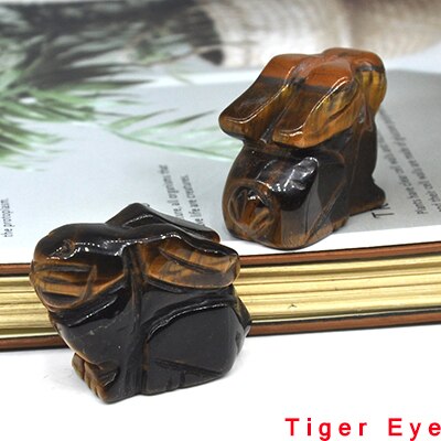 1PC Rabbit Statue Natural Stones And Crystals