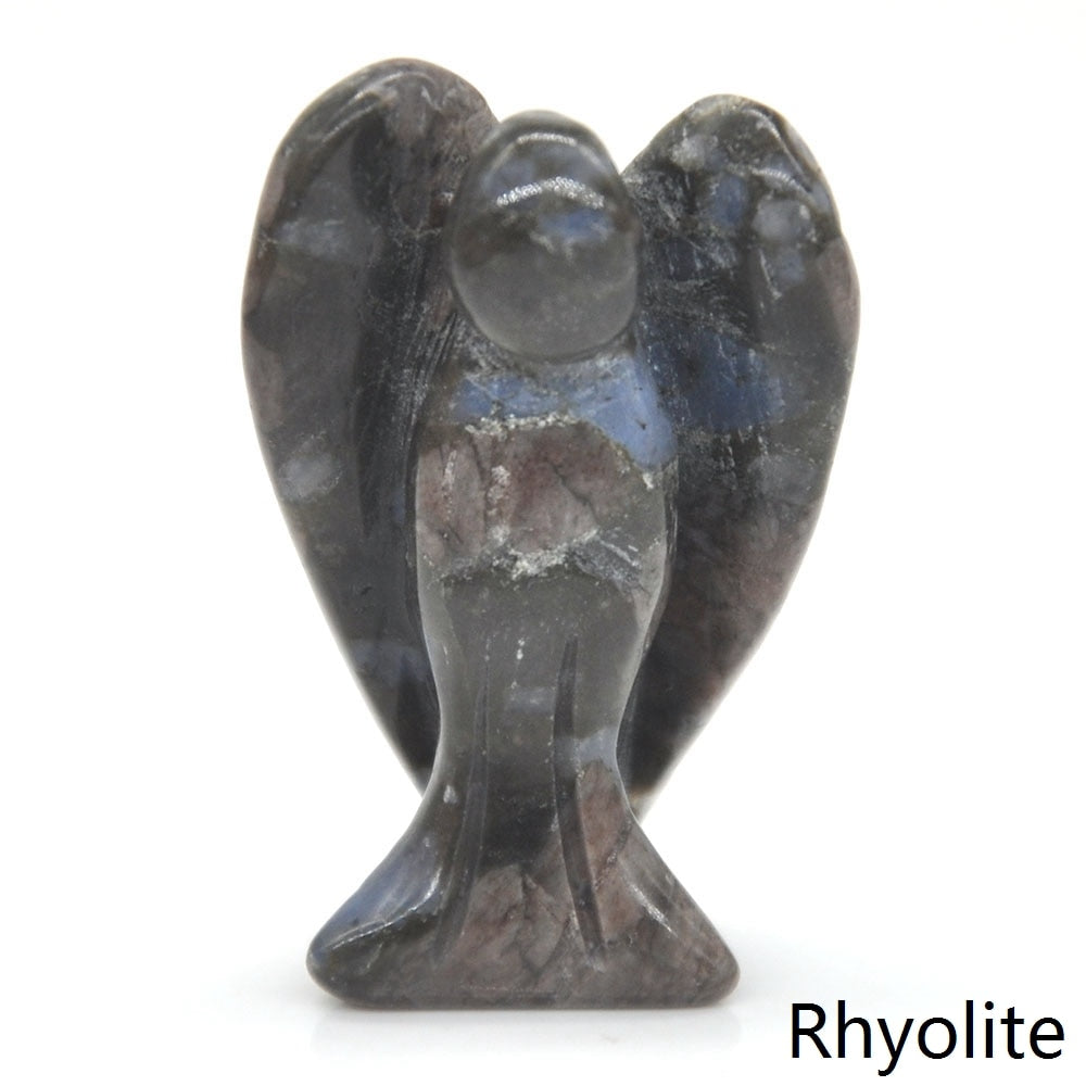 Hand Carved Pocket Guardian Angel Statue