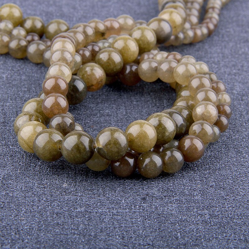 Brown Aragonites Jades Bead Chalcedony