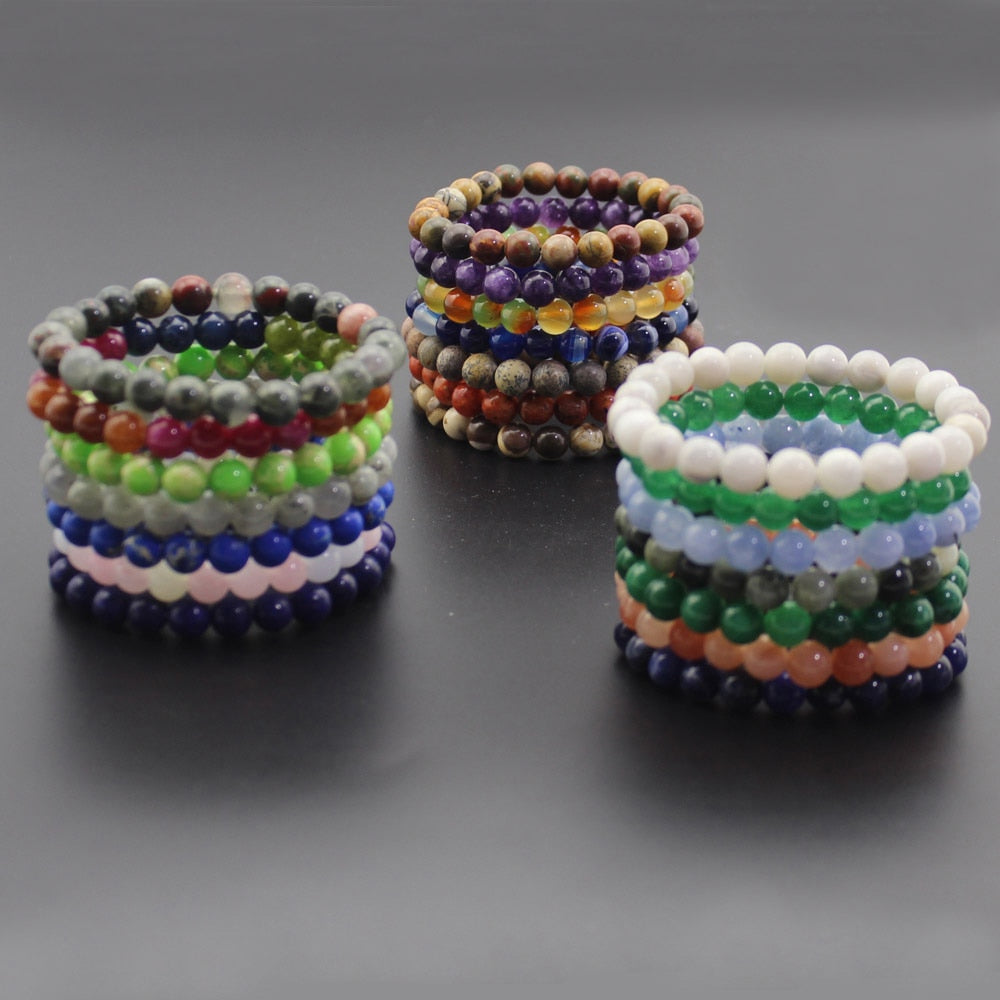 Natural Stone Quartz Bracelet Yoga Chakra Healing