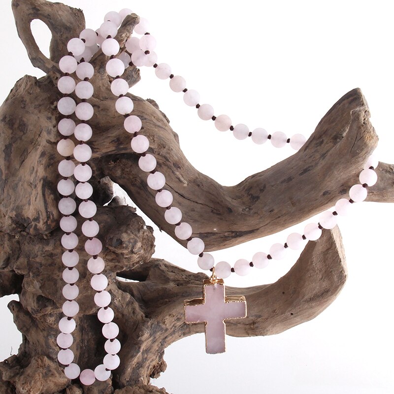 Bohemian Tribal Jewelry 8mm Natural Stones Knotted