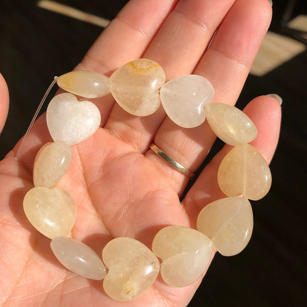 Natural Stone Love Heart Shape Unakite Agates