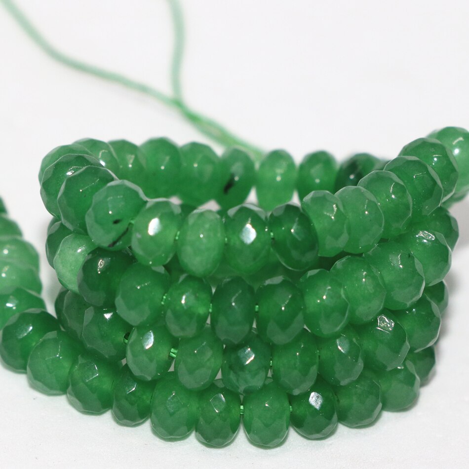 Green malaysia 5x8mm natural stone chalcedony