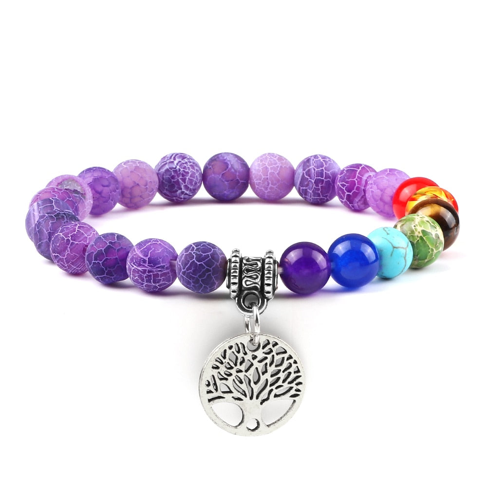 7 Chakra Life Tree Bracelets Natural Stone Healing