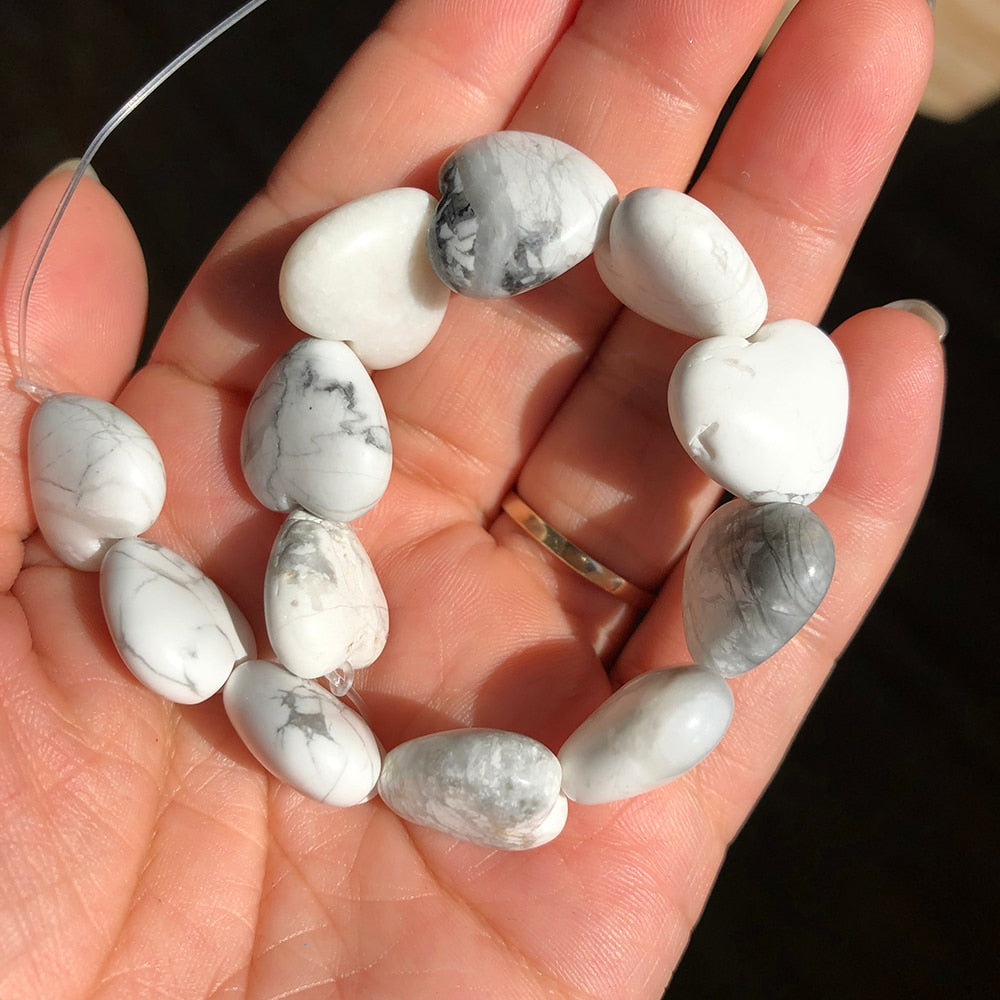 Natural Stone Love Heart Shape Unakite Agates
