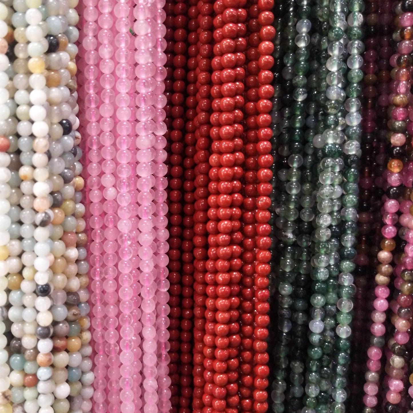 Natural Stone 2MM 3MM Round Beads Tourmaline