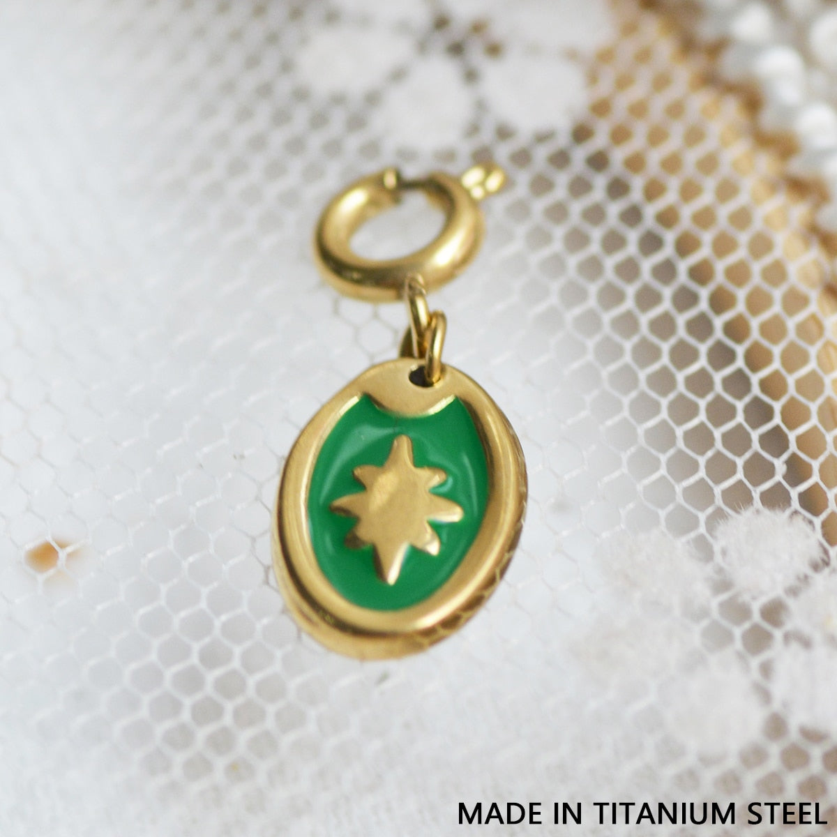Star & Eye Natural Stone Charm Necklaces
