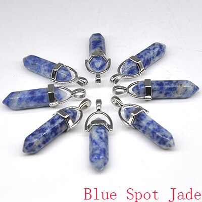 Natural Stone Hexagonal Quartz Pendulum Column Crystal