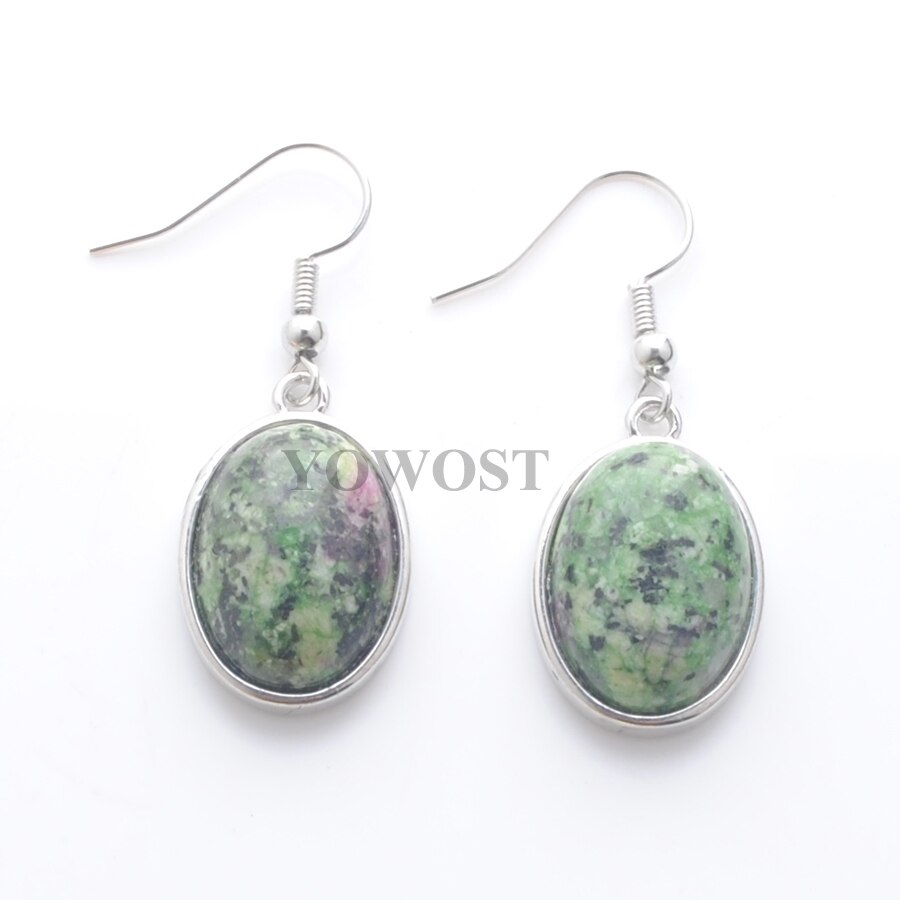 1 Pairs Natural Stone Dangle Earrings Beads