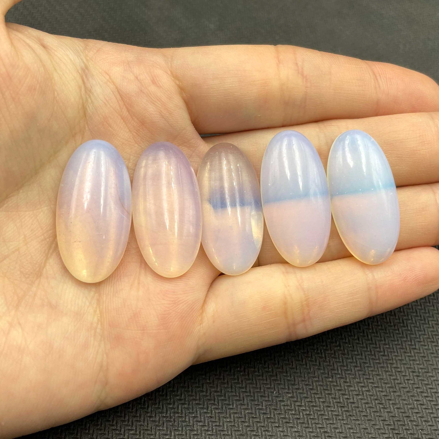 Cabochon Natural Oval Agates Opal Crystal Quartz Jades