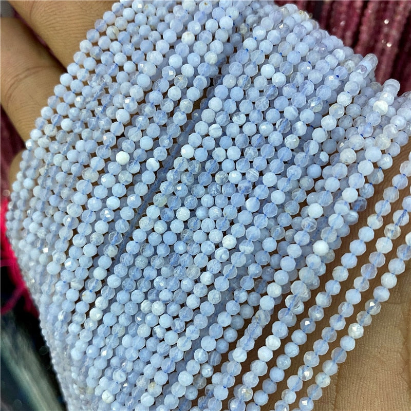 Natural Stone Beads Blue Quartzs Crystal Turquois