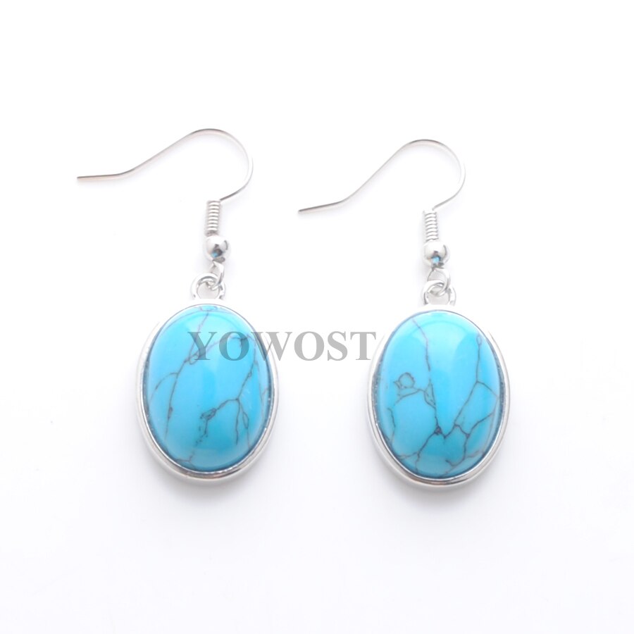 1 Pairs Natural Stone Dangle Earrings Beads