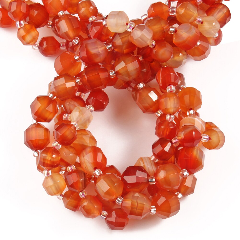 Natural Stone Beads Jades Crystal Faceted Sharp