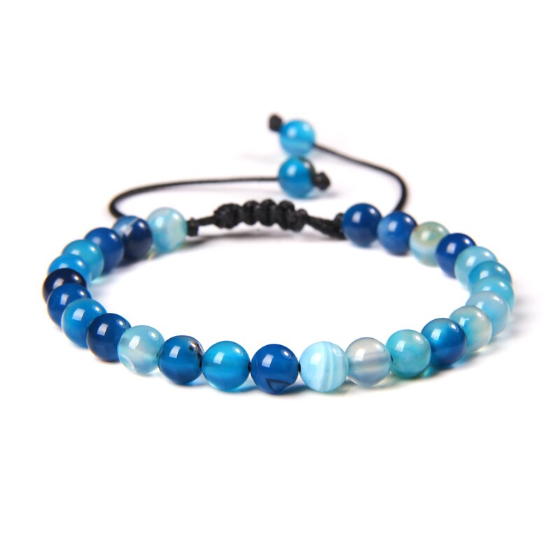 Natural Stone Amethysts 6MM Bead Bracelets