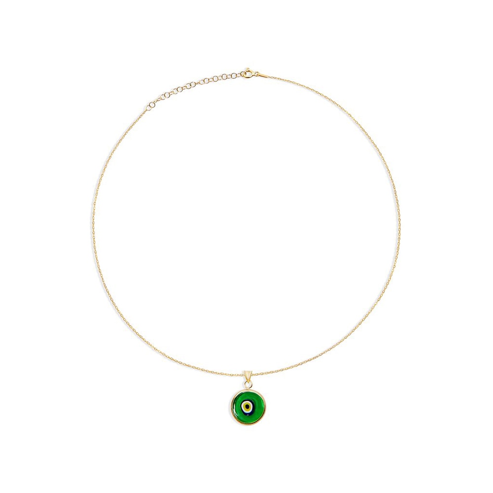 Lost Lady The Green Acrylic Evil Eye Pendant Necklace