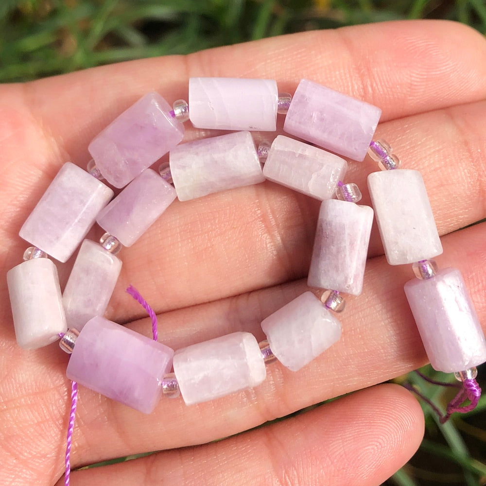 Aquamarines Jades Stone Cylinder Loose Beads