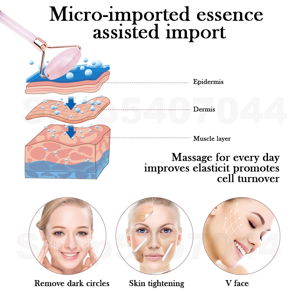 Massager Jade Roller For Face Rose Quartz Facial Lifting