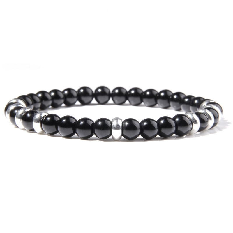 Hematite Bracelets Matte Rainbow Flash Moonstone