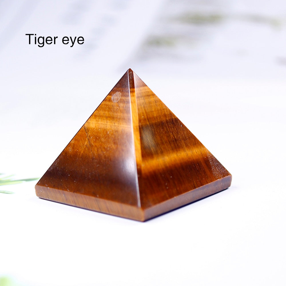 Natural Crystal Pyramid Healing Crystal Crafts Rose