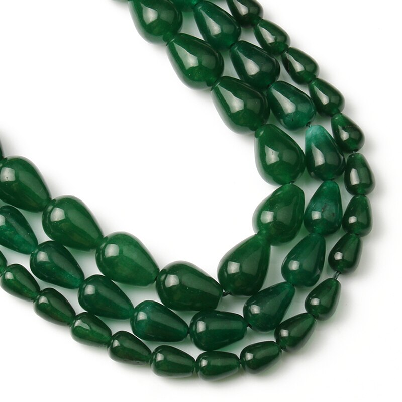 Natural Jades Stone Beads Dark Green Angelite