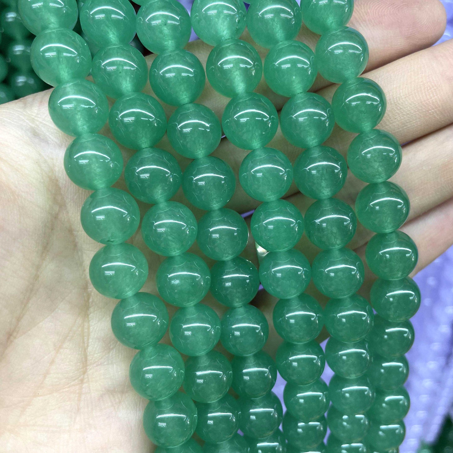 Natural Stone Round Colorful Jades Agates Loose Spacer