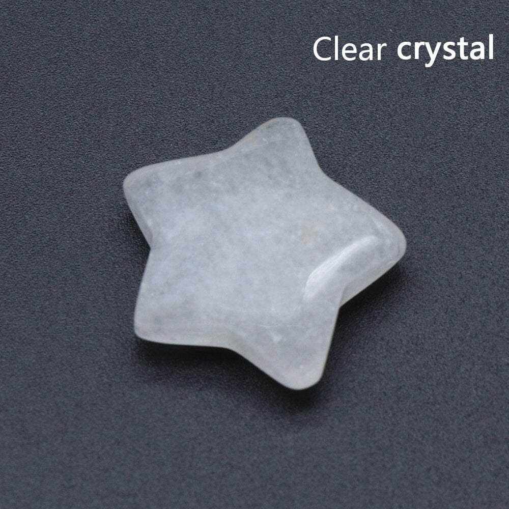 Pentagram Statue Rose Quartz Amethyst Healing Crystal