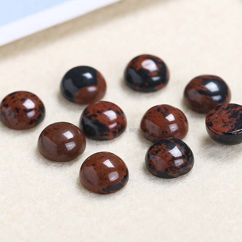 Flat Back Gemstone Mix Colors Natural Stone Cab